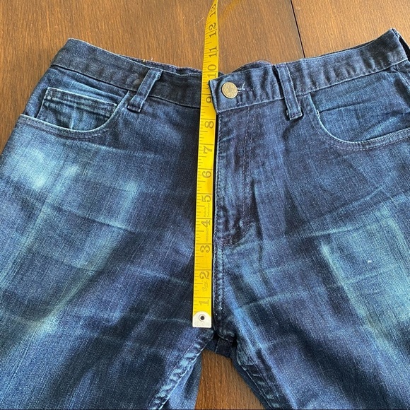 Dearborn Denim Distressed Dark Navy Stretch Jeans Size 31x29 - Picture 9 of 15